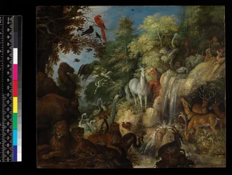 Orphée avec des oiseaux et des bêtes, 1622